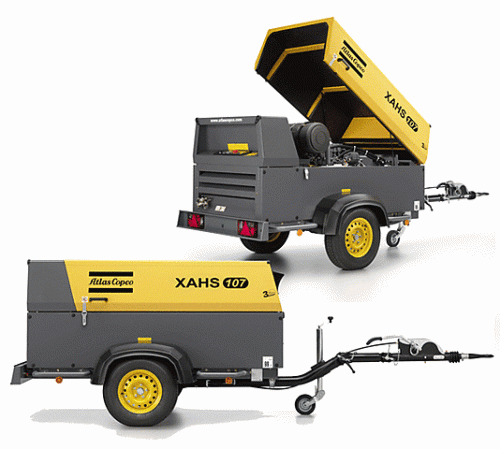 Дизельный компрессор Atlas Copco XAHS 107 Kd COM2 характеристики ✔️ описание  55,4 