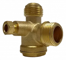 Клапан обратный правый 1/2"Mх1/2"Mх1/8"F   